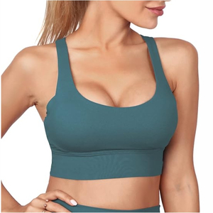 Soutien-gorge de sport léger pour femme, antichoc, push-up, dos ajouré, respirant, séchage rapide, maintien élevé, devant uni - Product Image 3