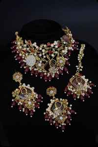 Ensemble de colliers élégants américains, vente directe d'usine, cuivre avec zircon pour femmes, pour robe de mariée ou cadeau - Product Image 3