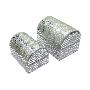 Handmade Mirror Work Silver Jewelry Box Decorative Ring Organizer Storage Case for Home Gift Bulk Supply - Product Image 5