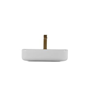 Bothwa Home White Finish rettangolare in ceramica lavabo coppe certificate da bagno - Product Image 3