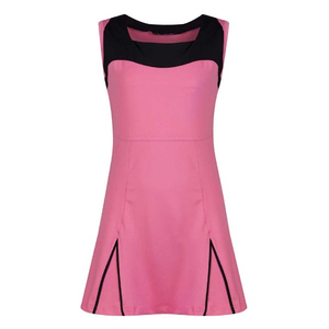 Custom Adult Women's Tennis Dress Sleeveless Moisture Wicking Breathable 100% Polyester Digital Print Seamless Fusing <b>Athletic</b> - Product Image 1