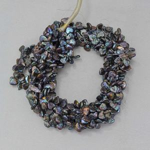 Perles de cœur en nacre d'eau douce naturelle de 10 mm et 12 mm, couleur noire, bleue et dorée, bon lustre, pour la fabrication de bijoux DIY - Product Image 1