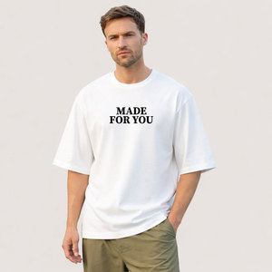 Camisetas de algodón personalizadas OEM de gran tamaño para hombre, camisetas lisas con hombros caídos, fabricante de camisetas para hombre de Bangladesh - Product Image 1