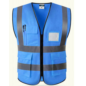 Hot Sales High Visibility Reflective Safety <b>Vest</b> Mens Unisex Waterproof Breathable Workwear <b>Top</b> Sleeveless Motorcycle <b>Neon</b> ANSI - Product Image 2