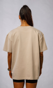 เสื้อยืดแขนสั้นผู้หญิง ผ้าหนา ทรงหลวม เรียบง่าย สไตล์สตรีทแวร์ โลโก้เรียบๆ - Product Image 3