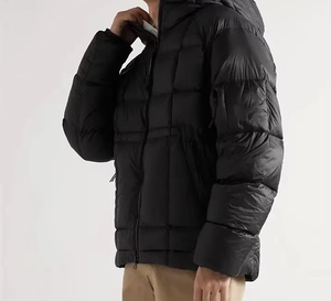 Chaqueta Acolchada con Capucha para Hombre, Color Gris, Cortavientos, Informal, para Invierno, Cierre de Cremallera, Largo Regular, Relleno 100% Poliéster - Product Image 4