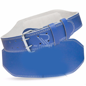 Ceinture de musculation RC FITNESS avec logo personnalisé disponible, avec boucle et en cuir de vachette, pour dips et tractions - Product Image 2