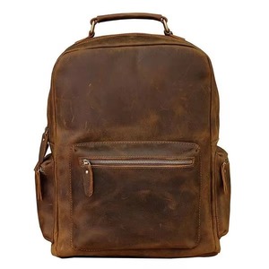 Mochila Funcional de Cuero Vintage, Impermeable, Antirrobo, para Portátil, Bolso de Cuero Genuino LBP-0460 - Product Image 2