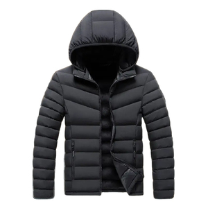 Men’s Winter Puffer Jacket Hooded <b>Bubble</b> <b>Coat</b> Lightweight Warm Waterproof Windproof Casual Streetwear - Product Image 1