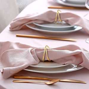 Anneaux de serviette modernes de luxe en laiton doré 2,5 cm, perlés, ronds, pour décoration de table de mariage, écologiques, durables, largeur personnalisable - Product Image 5