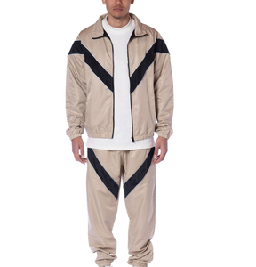 Ensemble de survêtement coupe-vent de haute qualité, confortable et décontracté, avec fermeture éclair - Product Image 1