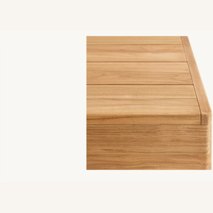 Table à manger en teck au design minimaliste moderne, meubles d'extérieur durables pour patio et jardin - Product Image 5