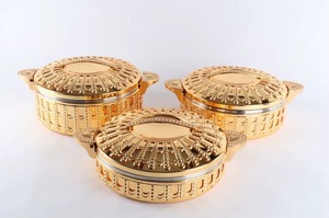 Ensemble de 3 casseroles isothermes modernes en acier inoxydable, récipients pour garder les aliments au chaud, anti-fuites, pour servir des aliments chauds - Product Image 2