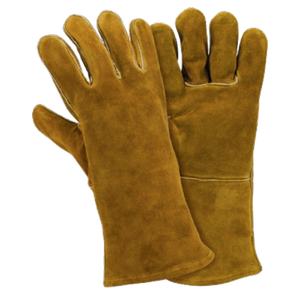 Wholesale Cowhide Split Leather Welding Safety <b>Gloves</b> CE Certified 11 oz Heavy Duty Abrasion Heat Resistant Anti-Vibration - Product Image 3
