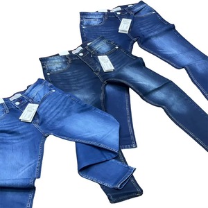 Wholesale Custom Design New Fashion Plus Size <b>Men's</b> <b>Jeans</b> Straight Cut Mid Waist Casual Eco-Friendly Acid Wash <b>Drawstring</b> - Product Image 2