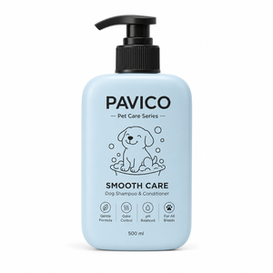 Flacon de shampoing pour chien, carré arrondi, en plastique PP, 500 ml, bleu bébé, pompe à lotion, emballage de savon pour animaux de compagnie, fabricant vietnamien - Product Image 1