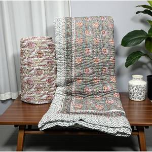 Royal Traditional Indian Double Bed Razai 90x108 Jaipuri Block Print Cotton Hand <b>Quilt</b> <b>for</b> Soft <b>Bedding</b> and Decor <b>for</b> Guest Room - Product Image 6
