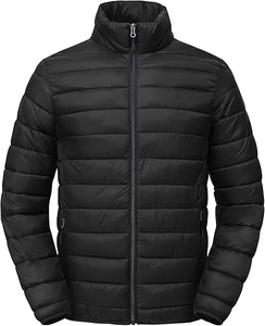 Lightweight Hooded High Street Puffer <b>Jacket</b> Packable <b>Waterproof</b> Quilted <b>Padded</b> 4 Pockets Winter Men's - Product Image 5