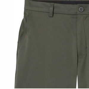Shorts Bermuda Homme Vert Olive Uni de Haute Qualité, Décontractés, à Boutons, Taille Mi-Haute, en Tissu Tissé Écologique - Product Image 5