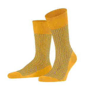 Chaussettes pour hommes jaunes à motif de points, tricotées, respirantes, en coton, polyester et élasthanne, pour un usage quotidien en été - Product Image 1