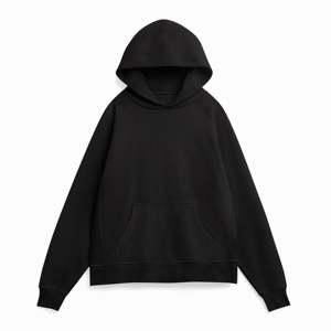 Ensemble survêtement décontracté noir pour femme : sweat à capuche et short, coupe oversize, personnalisable - Product Image 3