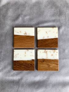 NEHA ENTERPRISES Designer Wood Marble <b>Coaster</b> Set Modern Handmade <b>Drink</b> <b>Coasters</b> for Home And Office - Product Image 5