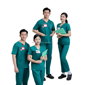 VENTE EN GROS vêtements uniformes ensembles hôpital doux et extensible gommages médicaux médecins blouse blanche haut d'allaitement manches courtes conception - Product Image 1