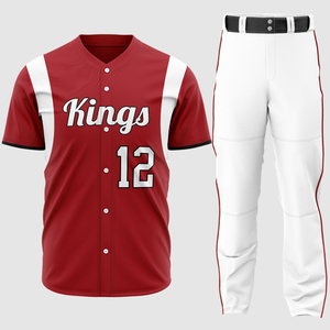 Conjunto de Camiseta de Béisbol Roja para Hombre con Estampado del Jugador Número 12 en la Espalda, Pantalones Blancos Sublimados, Transpirables, de Corte Regular, para Todas las Temporadas - Product Image 1