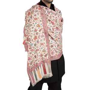 Elegante Chal de Lana Pashmina Bordado, Lujoso, Suave, Cálido, Transpirable, Tradicional, Hecho a Mano, Sólido, para Hombre, para el Invierno - Product Image 1