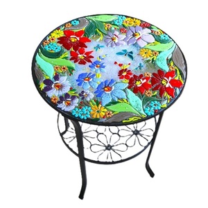 Mesa de Centro de Hierro Esmaltado Moderna, Ecológica y Personalizable, con Acabado de Piedra Preciosa, Mueble Duradero para Sala de Estar - Product Image 5