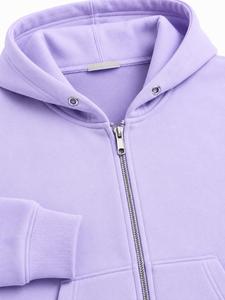Sweat-shirt à capuche pour homme, couleur unie, en molleton extensible/coton, coupe classique, streetwear décontracté, respirant, écologique, sweat-shirt d'automne - Product Image 6