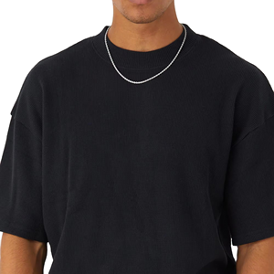 Conjunto de 2 Piezas para Hombre, Diseño Personalizado, Estilo Casual, Tejido de Punto, Manga Raglán, Transpirable, de Alta Calidad, 100% Algodón, para Verano - Product Image 3