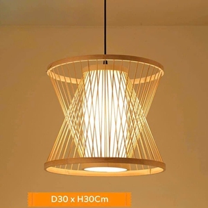 Woven rattan pendant <b>lights</b> - Product Image 1