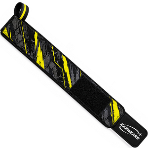 Bandes de maintien pour poignets, noir et jaune, avec fermeture auto-agrippante réglable, pour la musculation et l'entraînement de force, protection unisexe pour la paume - Product Image 3