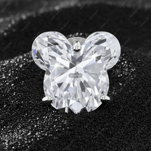 Dainty Heart Shaped Diamond Earrings for Women - Product Image 2