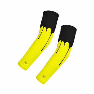 Nouvelles manches de cyclisme unisexe anti-UV à imprimé gouttelettes gris et noir, manches de compression pour adultes BNSB SPORTS personnalisables - Product Image 2