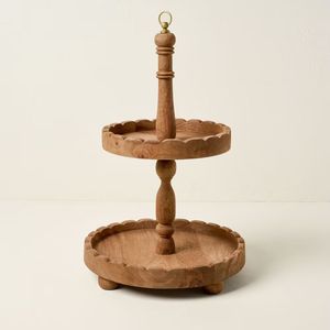 Luxury Brown Wooden Cake Stand With Hand Finished Craftsmanship For Wedding And Anniversary Cake Setup - Product Image 6