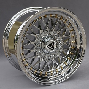 722Auto <span class=keywords><strong>BB</strong></span> Sport Jante en alliage large multi-rayons à déport profond pour voiture de tourisme, 15 16 17 18 19 pouces, 4X100/114.3 5X112/120, chromée - Product Image 3