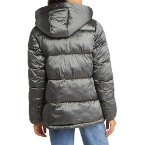 Veste matelassée unisexe de qualité supérieure en gris avec capuche, fermeture éclair intégrale, isolation thermique et plusieurs poches, vêtements d'extérieur pour l'hiver - Product Image 6