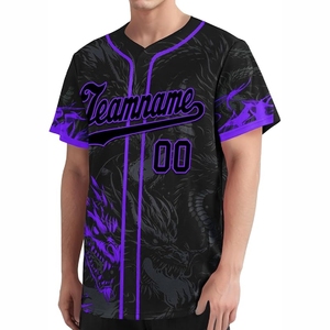 Maillot de baseball personnalisé imprimé par sublimation, respirant, à séchage rapide, vêtements de sport pour athlètes - Product Image 6