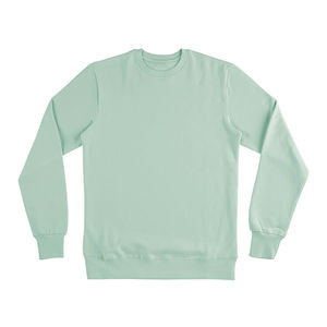 Sweat-shirt en coton uni à col rond surdimensionné pour homme, impression personnalisée du logo, saison automne-hiver, sans capuche - Product Image 5