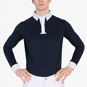 Camisas de Equitación para Hombre al por Mayor, Nuevas, de Manga Larga, para Competición, con Logotipo y Color Personalizados - Product Image 1
