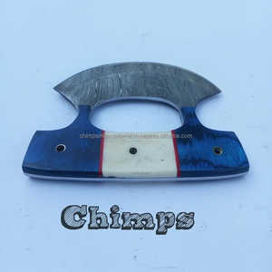 High Quality Eco-Friendly Stocked Damascus Steel Ulu <b>Boning</b> <b>Knife</b> Wooden <b>Handle</b> Custom Logo <b>for</b> Kitchen Restaurant Pizza Cutting - Product Image 4