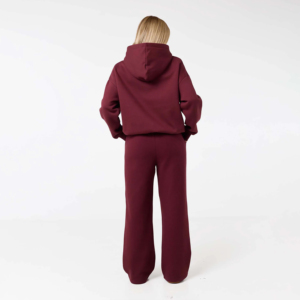 Conjunto de Sudadera Oversize y Pantalones Anchos para Mujer, Novedad 2026, con Logotipo Personalizado, Lavado Ácido, Chándal de Felpa de Algodón Ecológico, Dos Piezas - Product Image 6