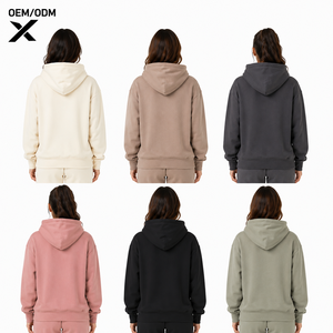 Sudadera con Capucha para Mujer X Sports City, Color Sólido, Algodón/Poliéster, Felpa Transpirable, Informal, con Bolsillo, Logotipo X, OEM/ODM - Product Image 2