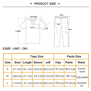Uniformes Médicos Unisex de Tela Twill Transpirable de Secado Rápido, Uniformes de Enfermería, Conjuntos de Uniformes de Clínica de Manga Corta - Product Image 6