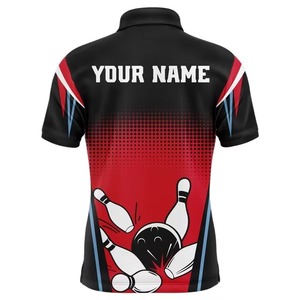 Wholesale Custom Men's Sporty Strike <b>Bowling</b> for Shirt with Knitted Fabric Breathable & Quick Dry for Team <b>Bowling</b> - Product Image 5