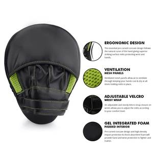 High Quality Genuine Leather Focus Mitts for MMA Hand Punching Target with <b>Practice</b> Focus <b>Pad</b> Boxing Products Boxing <b>Pads</b> - Product Image 2