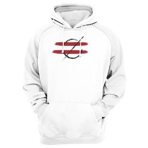 Sudadera con Capucha Blanca para Hombre, con Logotipo Rojo Estampado en la Parte Delantera, Tejida en Algodón, Estilo Urbano Otoñal - Product Image 1