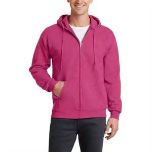 Sudadera con capucha unisex de algodón 100% grueso con cremallera, estilo urbano, para adolescentes, con logo estampado y bordado, ideal para otoño. - Product Image 2